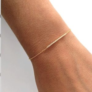 Cubic Zirconia Bar Bracelet in Gold